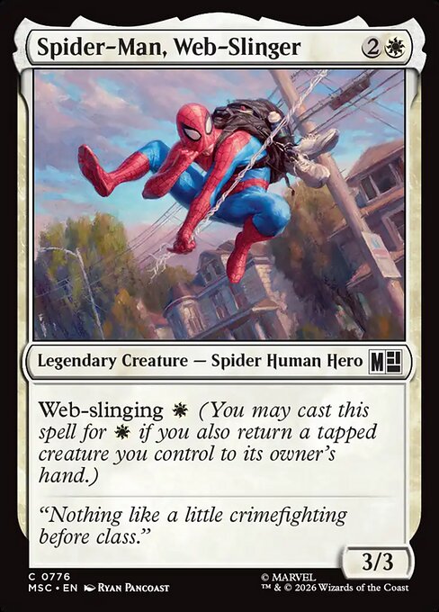 MSC, Spider-Man, Web-Slinger, Standard, 776, C, Near Mint, (Foil), EN