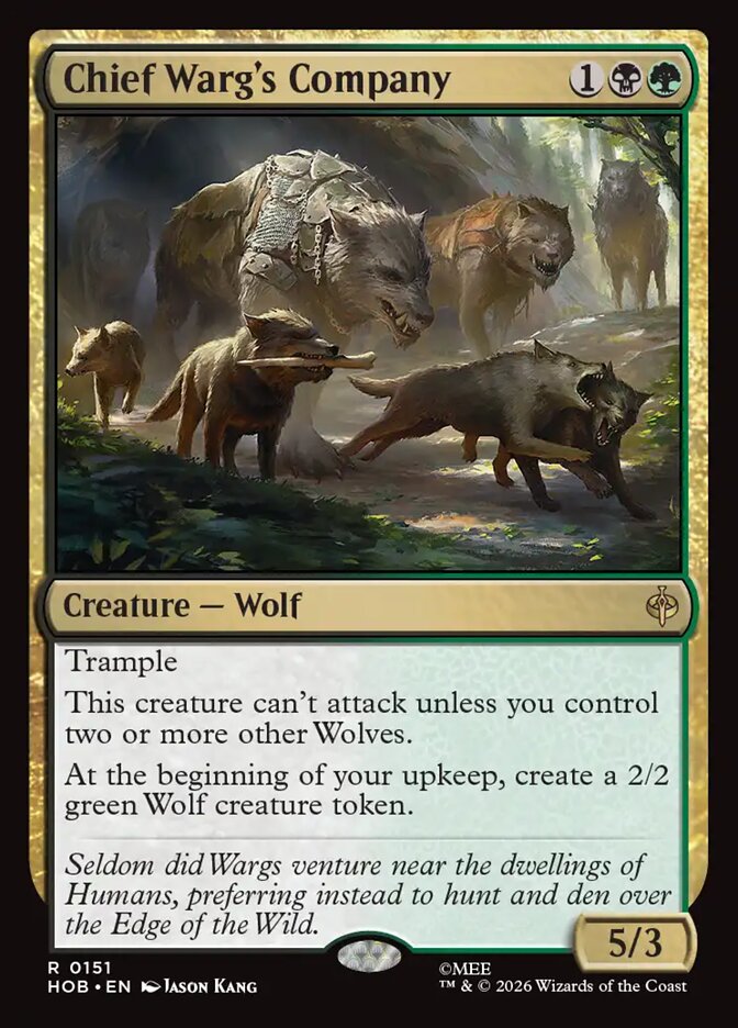 HOB, Chief Warg's Company, Standard, 151, R, Near Mint, Normal, EN
