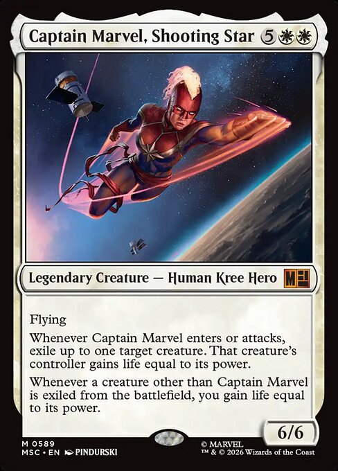 MSC, Captain Marvel, Shooting Star, Standard, 589, M, Near Mint, Normal, EN