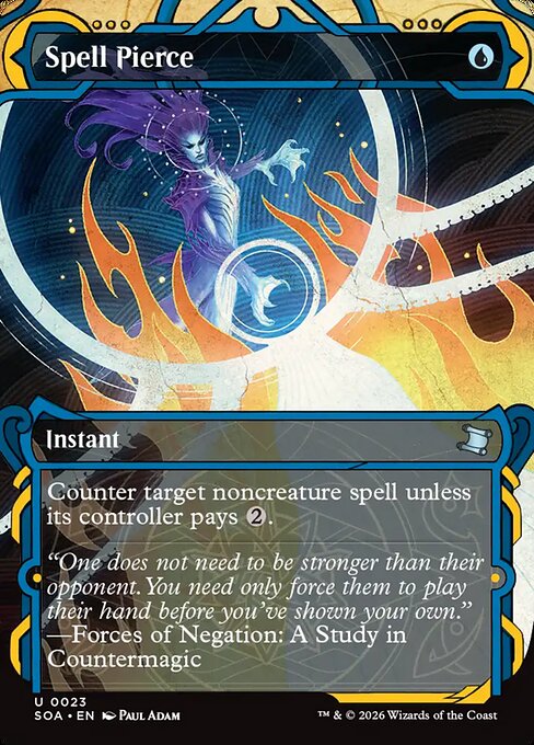 SOA, Spell Pierce, (Showcase), 23, U, Near Mint, Normal, EN