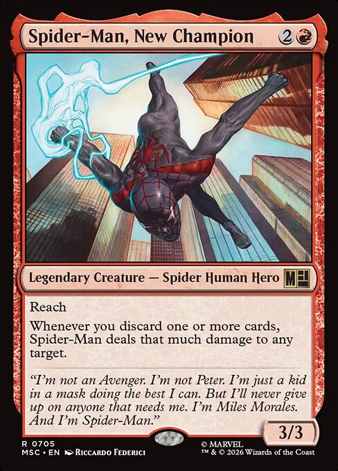 MSC, Spider-Man, New Champion, Standard, 705, R, Near Mint, Normal, EN