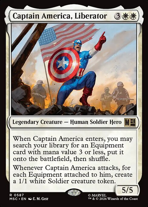 MSC, Captain America, Liberator, Standard, 587, R, Near Mint, Normal, EN