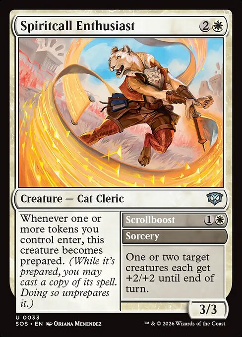 SOS, Spiritcall Enthusiast // Scrollboost, Standard, 33, U, Near Mint, (Foil), EN