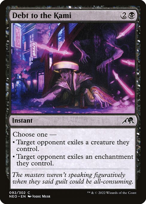 NEO, Debt to the Kami, Standard, 92, C, Near Mint, Normal, EN