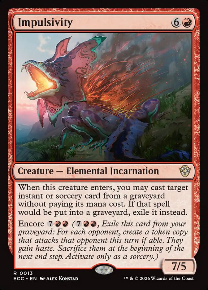 ECC, Impulsivity, Standard, 13, R, Near Mint, Normal, EN