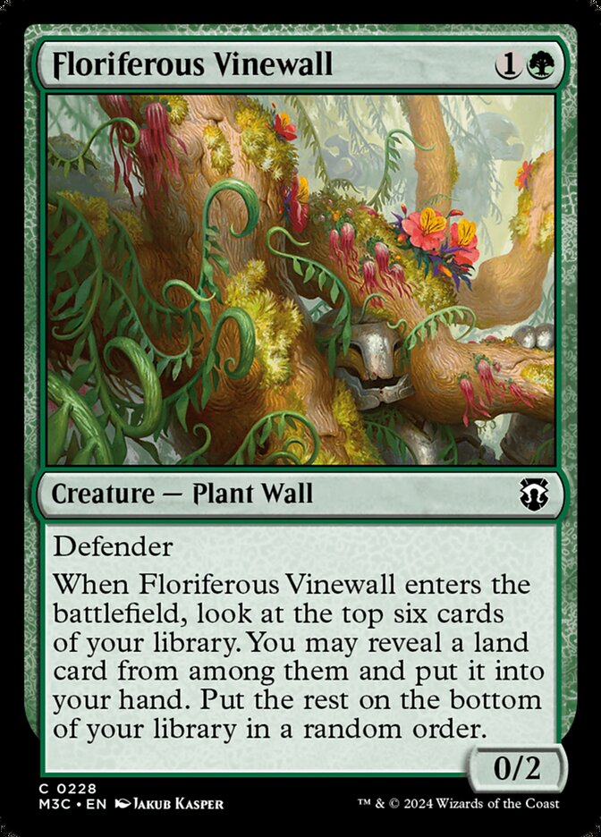 M3C, Floriferous Vinewall, Standard, 228, C, Near Mint, Normal, EN