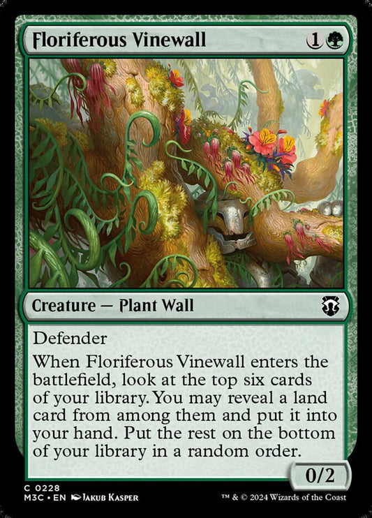 M3C, Floriferous Vinewall, Standard, 228, C, Near Mint, Normal, EN