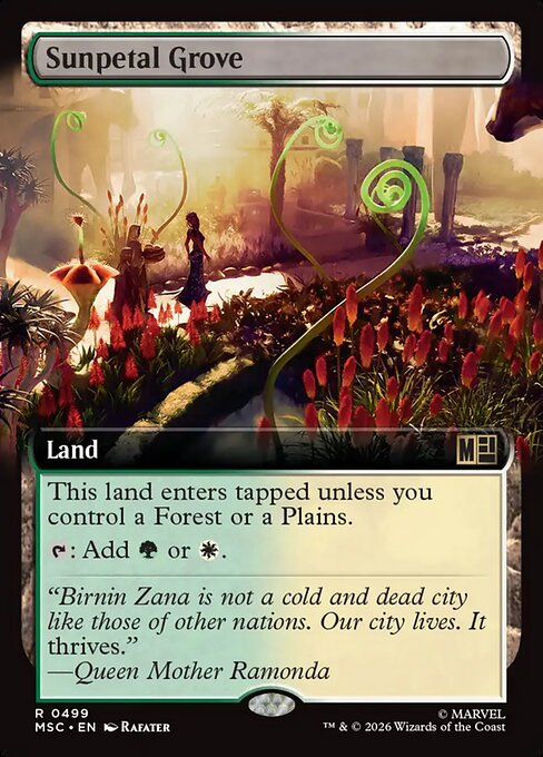 MSC, Sunpetal Grove, (Extended Art), 499, R, Near Mint, Normal, EN
