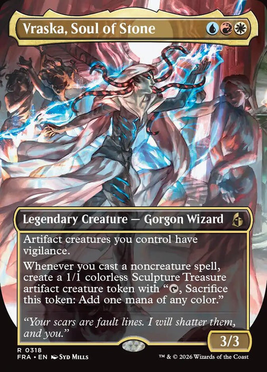 FRA, Vraska, Soul of Stone, (Borderless), 318, R, Near Mint, (Foil), EN