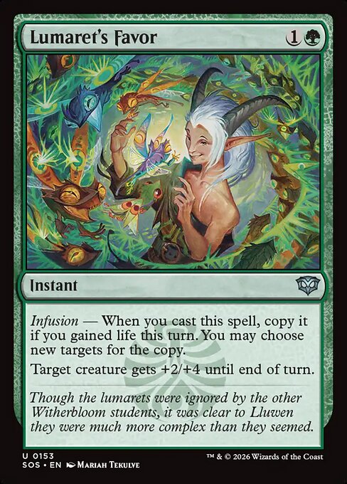 SOS, Lumaret's Favor, Standard, 153, U, Near Mint, (Foil), EN