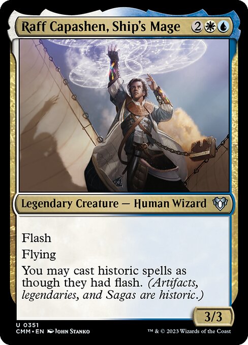 CMM, Raff Capashen, Ship's Mage, Standard, 351, U, Near Mint, (Foil), EN