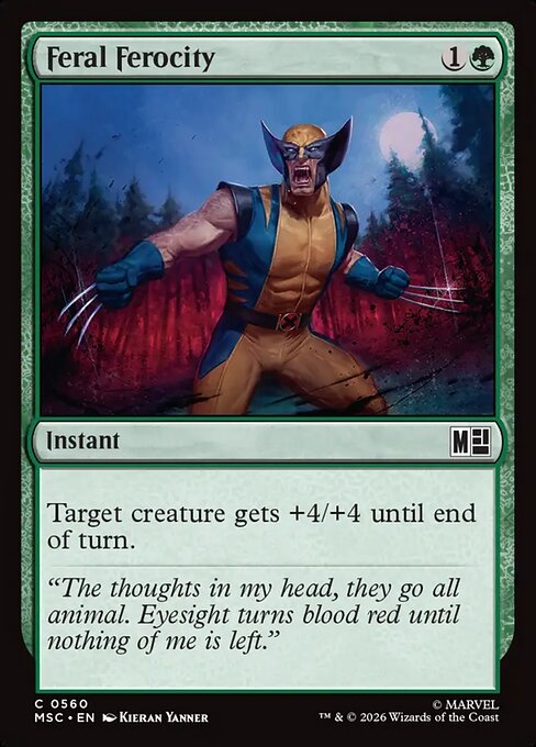MSC, Feral Ferocity, Standard, 560, C, Near Mint, Normal, EN