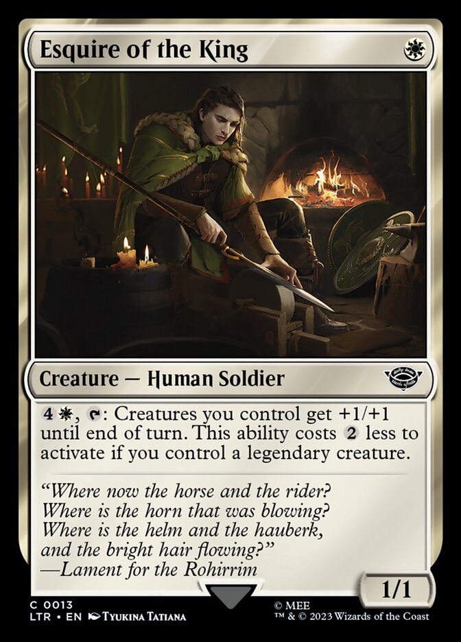 LTR, Esquire of the King, Standard, 13, C, Near Mint, (Foil), EN