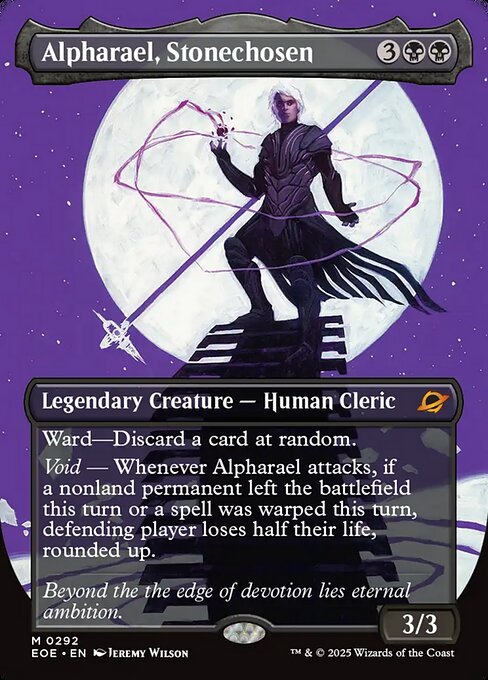EOE, Alpharael, Stonechosen, (Borderless), 292, M, Near Mint, (Foil), EN