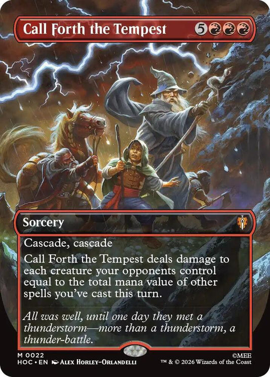 HOC, Call Forth the Tempest, (Borderless), 22, M, Near Mint, Normal, EN