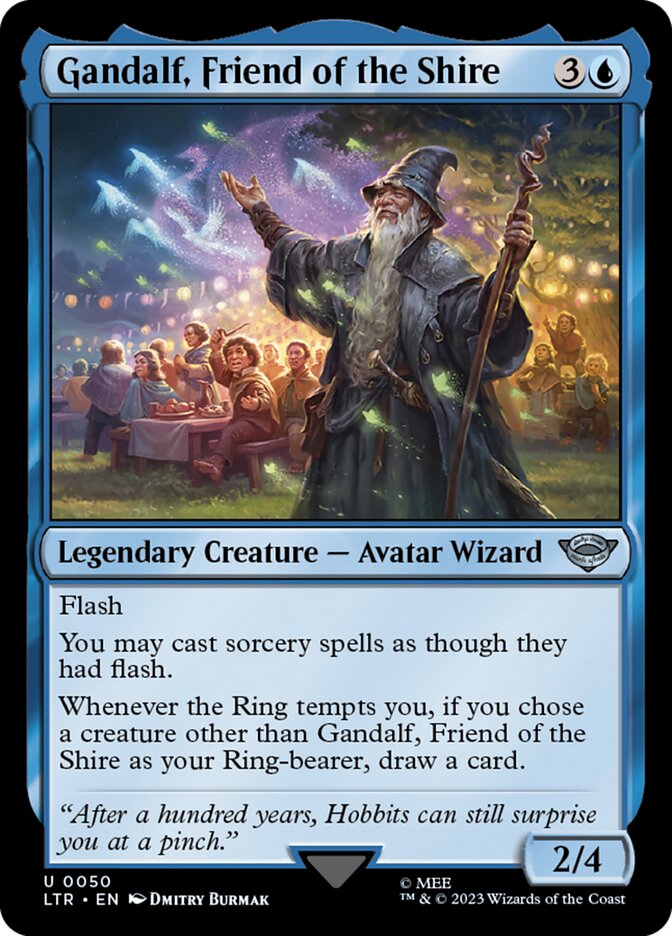 LTR, Gandalf, Friend of the Shire, Standard, 50, U, Near Mint, (Foil), EN