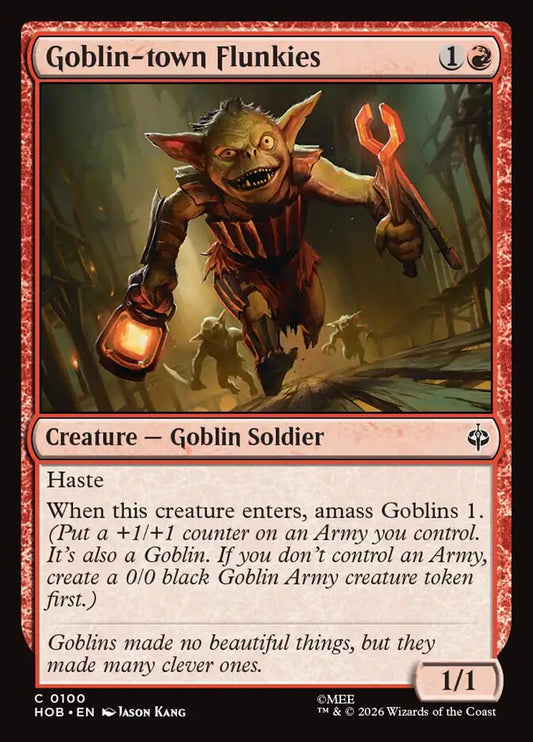 HOB, Goblin-town Flunkies, Standard, 100, C, Near Mint, Normal, EN