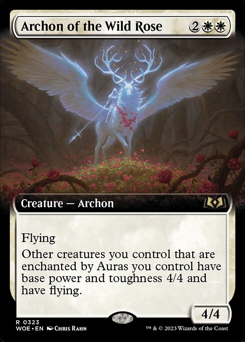 WOE, Archon of the Wild Rose, (Extended Art), 323, R, Near Mint, (Foil), EN