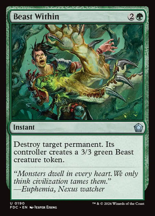 FDC, Beast Within, Standard, 190, U, Near Mint, Normal, EN