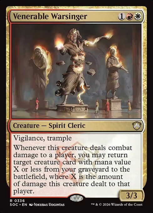 SOC, Venerable Warsinger, Standard, 336, R, Near Mint, Normal, EN