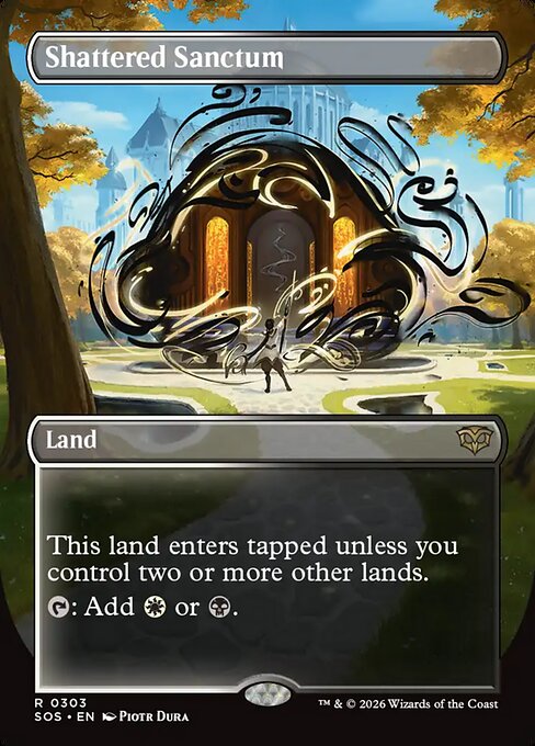 SOS, Shattered Sanctum, (Borderless), 303, R, Near Mint, (Foil), EN