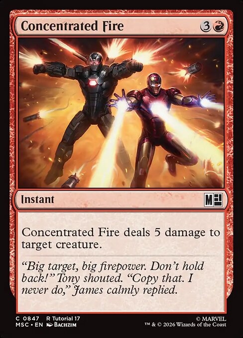 MSC, Concentrated Fire, Standard, 847, C, Near Mint, Normal, EN