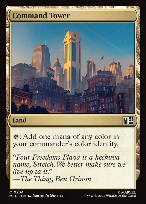 MSC, Command Tower, Standard, 234, C, Near Mint, Normal, EN