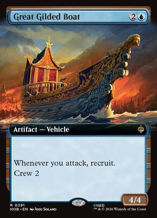 HOB, Great Gilded Boat, (Extended Art), 291, R, Near Mint, (Foil), EN