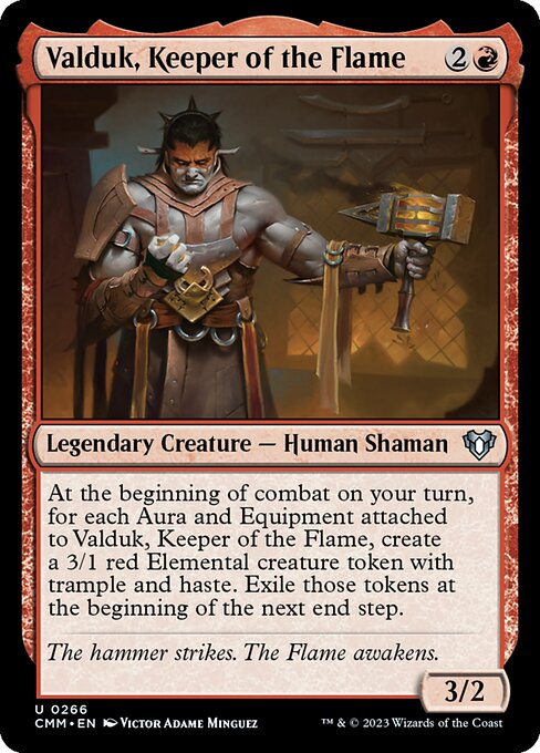 CMM, Valduk, Keeper of the Flame, Standard, 266, U, Near Mint, Normal, EN