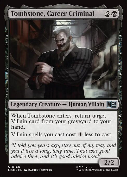 MSC, Tombstone, Career Criminal, Standard, 160, U, Near Mint, (Surge Foil), EN