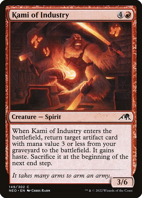 NEO, Kami of Industry, Standard, 149, C, Near Mint, Normal, EN