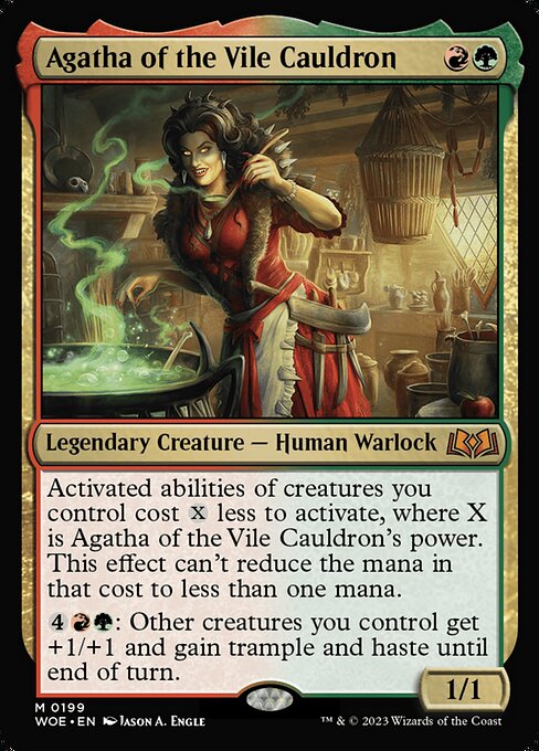WOE, Agatha of the Vile Cauldron, Standard, 199, M, Near Mint, (Foil), EN