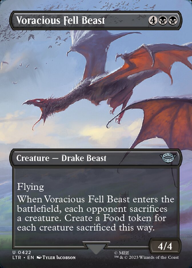 LTR, Voracious Fell Beast, (Borderless), 422, U, Near Mint, Normal, EN
