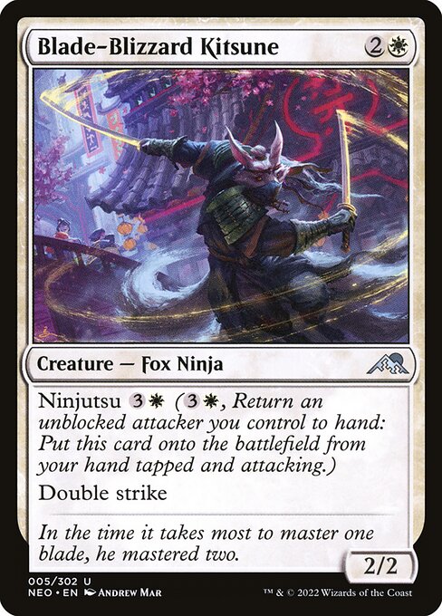 NEO, Blade-Blizzard Kitsune, Standard, 5, U, Near Mint, Normal, EN