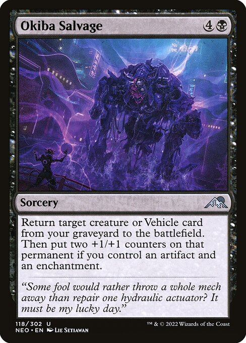 NEO, Okiba Salvage, Standard, 118, U, Near Mint, Normal, EN