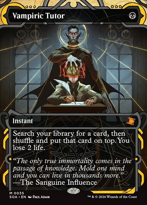 SOA, Vampiric Tutor, (Showcase), 35, M, Near Mint, (Foil), EN