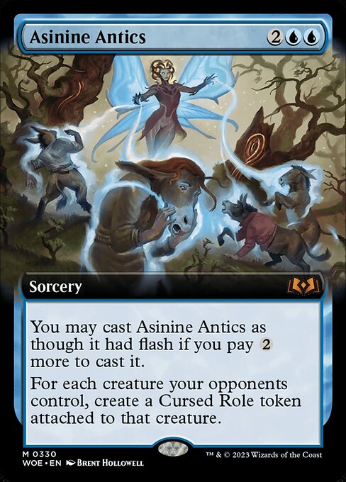 WOE, Asinine Antics, (Extended Art), 330, M, Near Mint, (Foil), EN