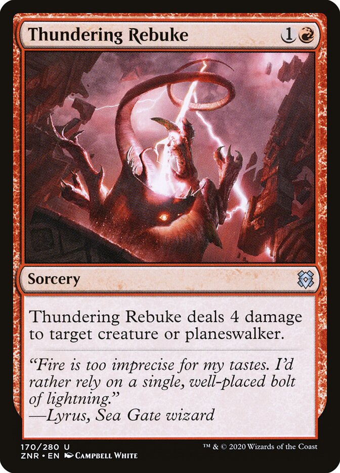 ZNR, Thundering Rebuke, Standard, 170, U, Near Mint, Normal, EN
