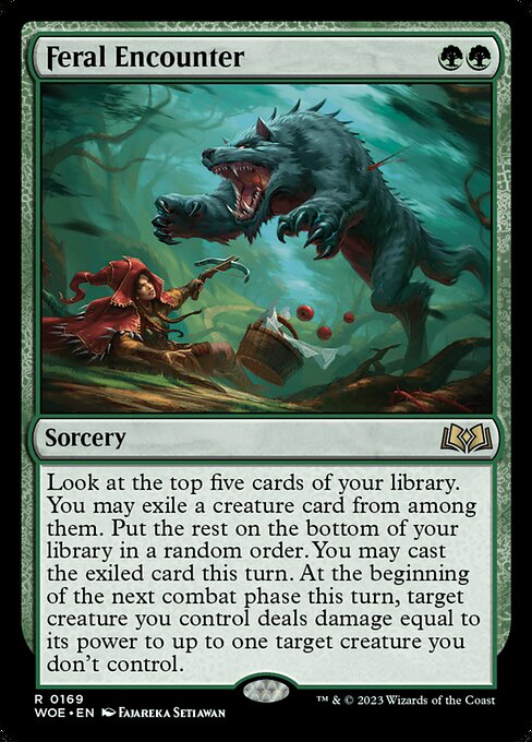 WOE, Feral Encounter, Standard, 169, R, Near Mint, (Foil), EN