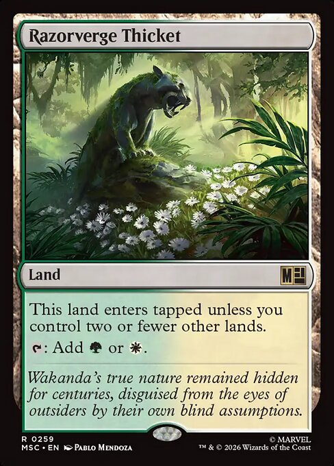 MSC, Razorverge Thicket, Standard, 259, R, Near Mint, Normal, EN