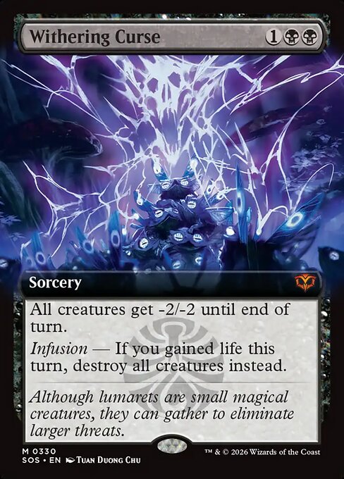 SOS, Withering Curse, (Extended Art), 330, M, Near Mint, (Foil), EN