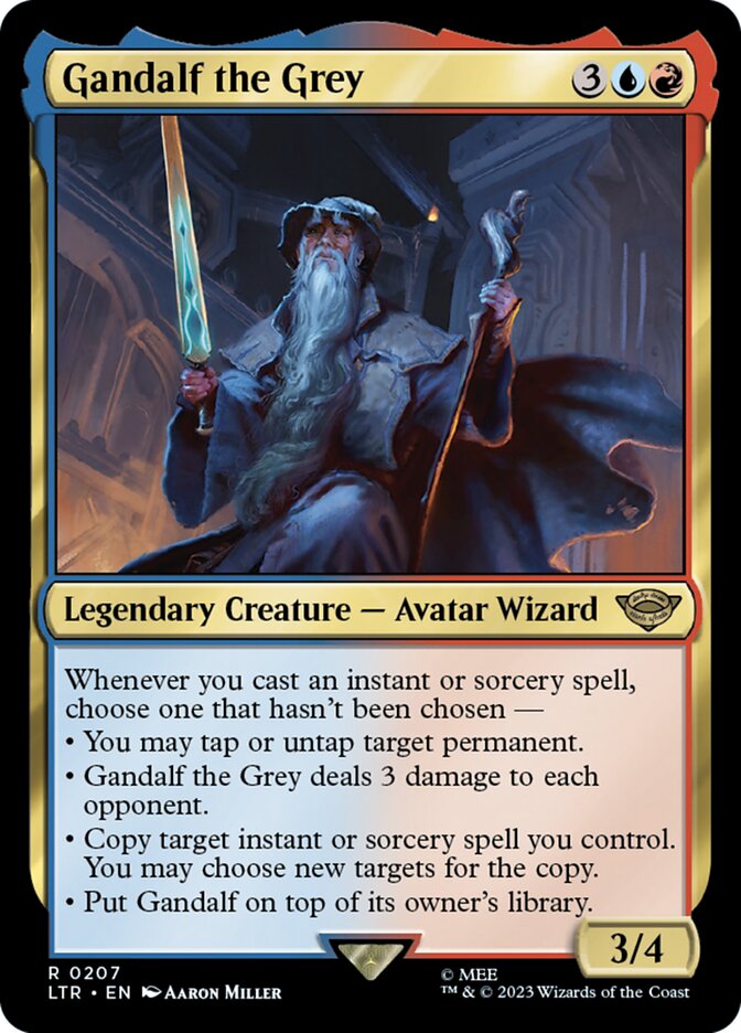 LTR, Gandalf the Grey, Standard, 207, R, Near Mint, Normal, EN