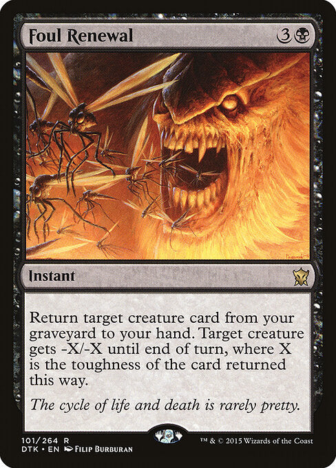 DTK, Foul Renewal, Standard, 101, R, Near Mint, Normal, EN