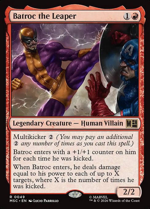 MSC, Batroc the Leaper, Standard, 49, R, Near Mint, (Surge Foil), EN