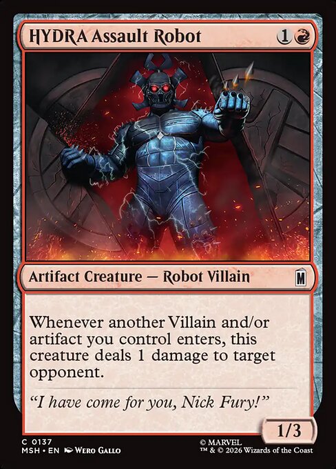 MSH, HYDRA Assault Robot, Standard, 137, C, Near Mint, (Foil), EN