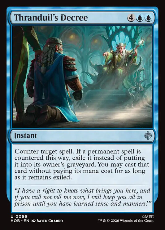 HOB, Thranduil's Decree, Standard, 56, U, Near Mint, Normal, EN