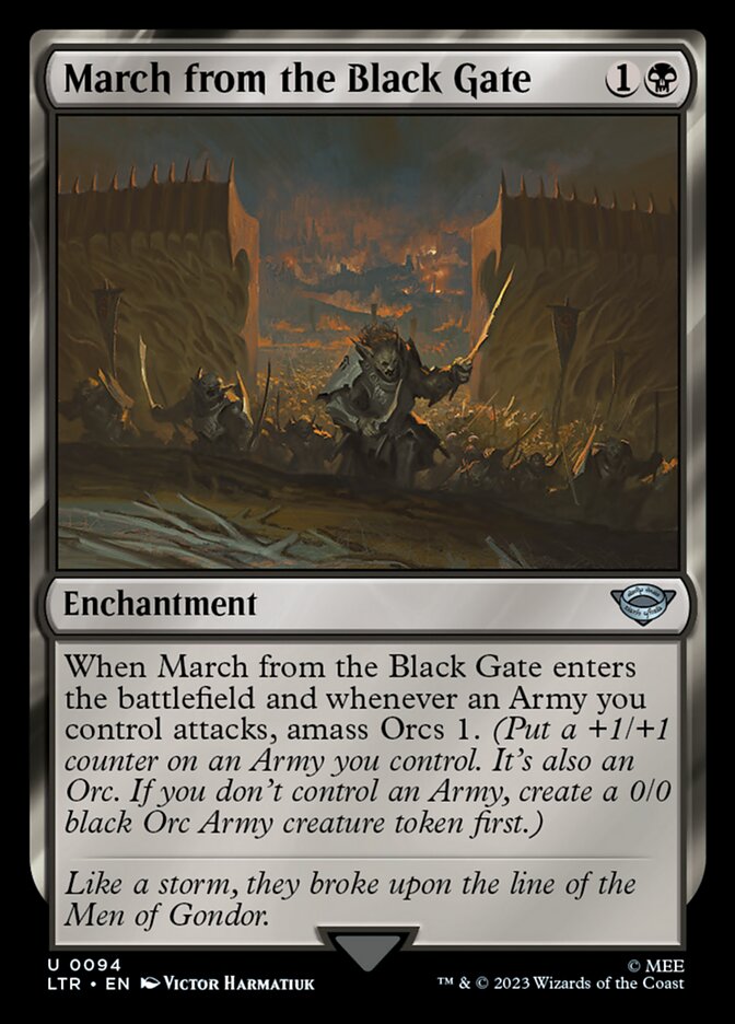 LTR, March from the Black Gate, Standard, 94, U, Near Mint, Normal, EN