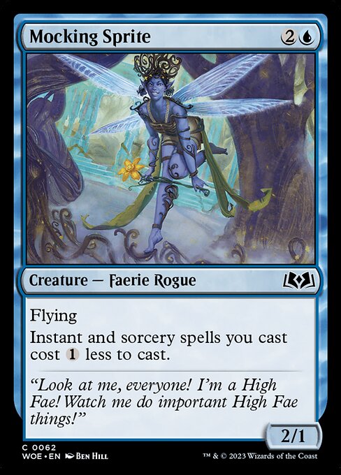WOE, Mocking Sprite, Standard, 62, C, Near Mint, (Foil), EN