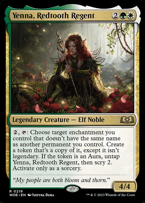 WOE, Yenna, Redtooth Regent, Standard, 219, R, Near Mint, (Foil), EN