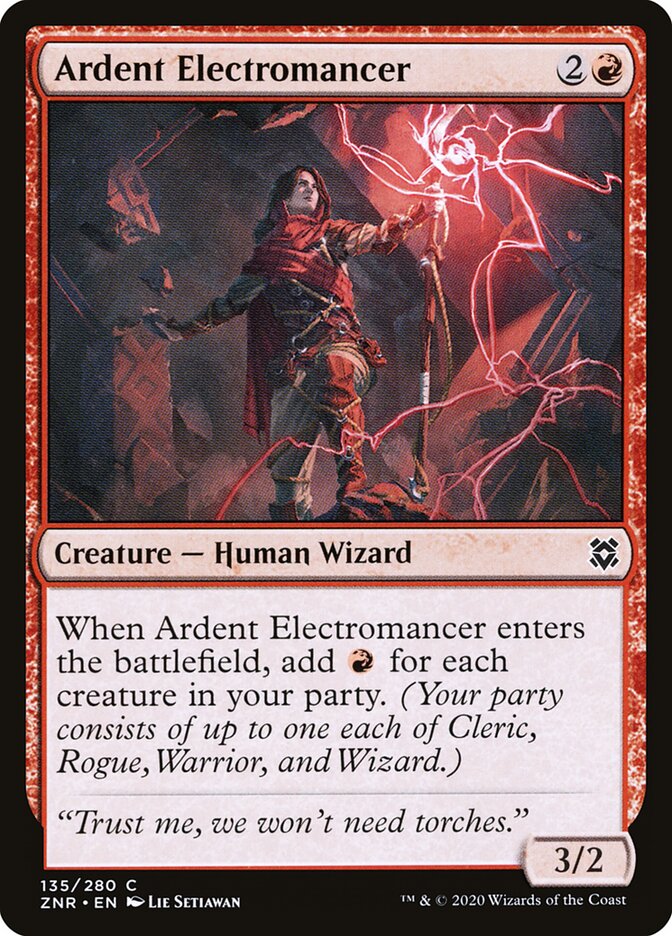 ZNR, Ardent Electromancer, Standard, 135, C, Near Mint, Normal, EN
